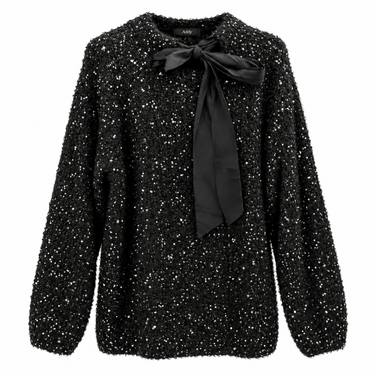 Pullover tweed grey black