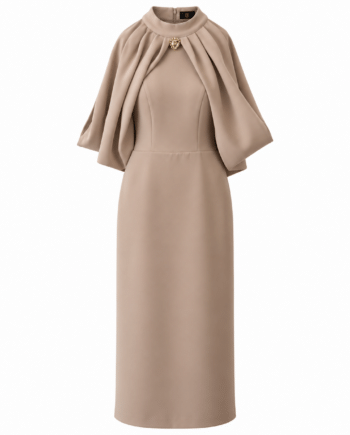 Dress stretch crepe shoulder