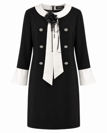 Black white coco dress size L