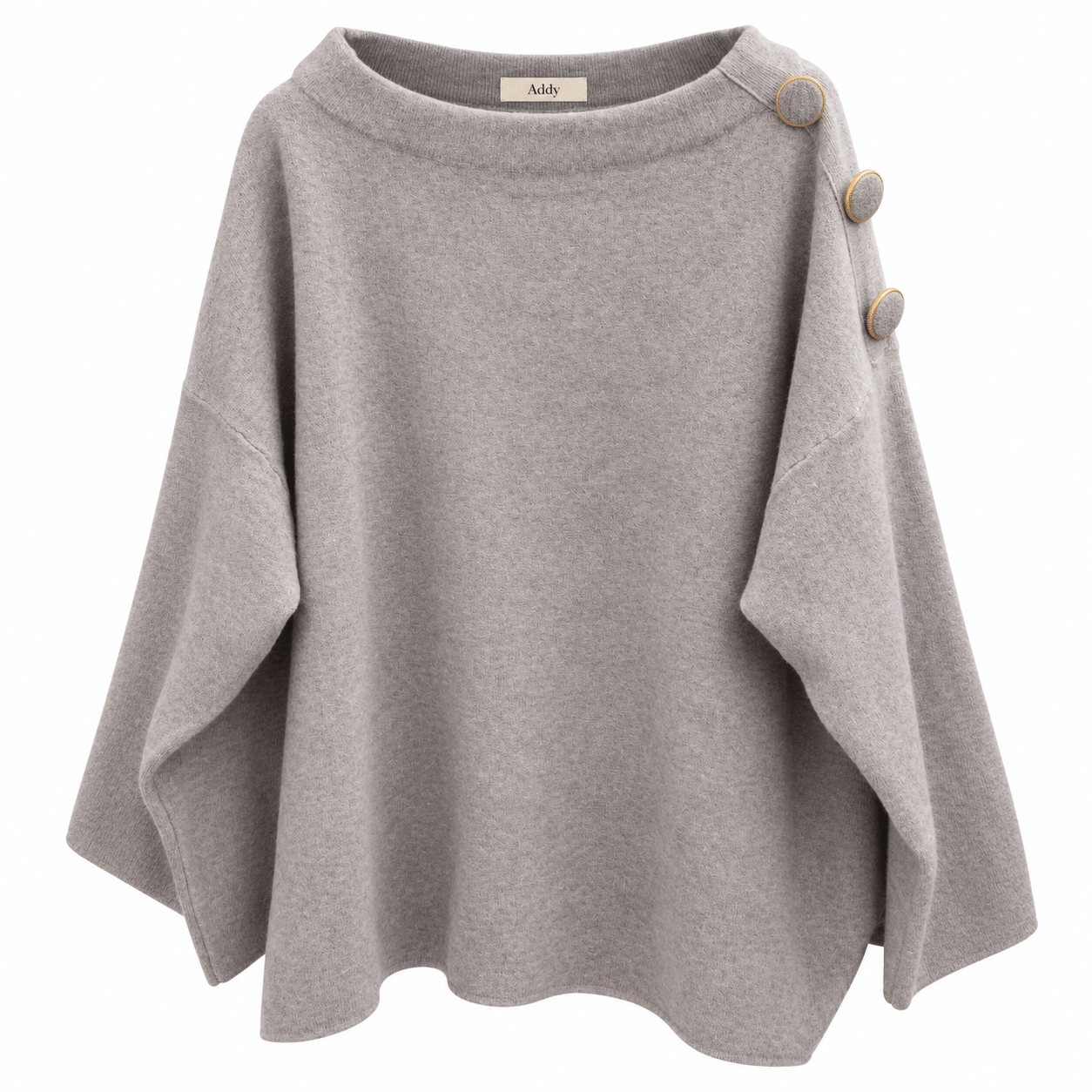 Pullover grey buttons