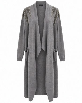 Cardigan beaded grey