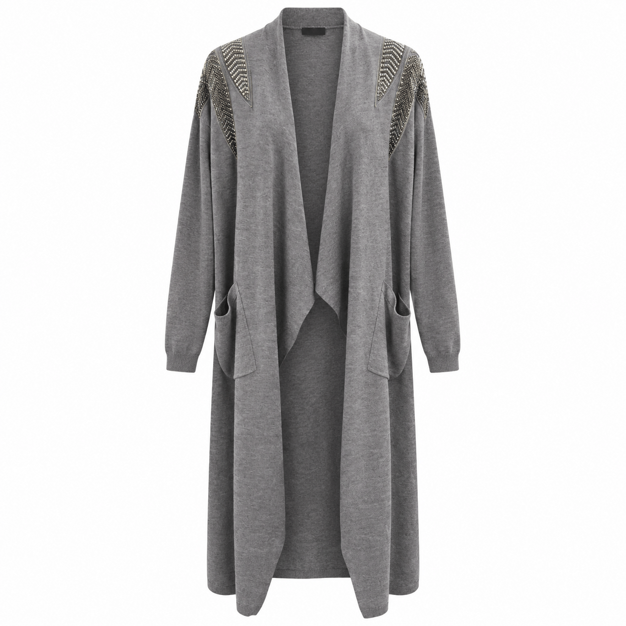 Cardigan beaded grey