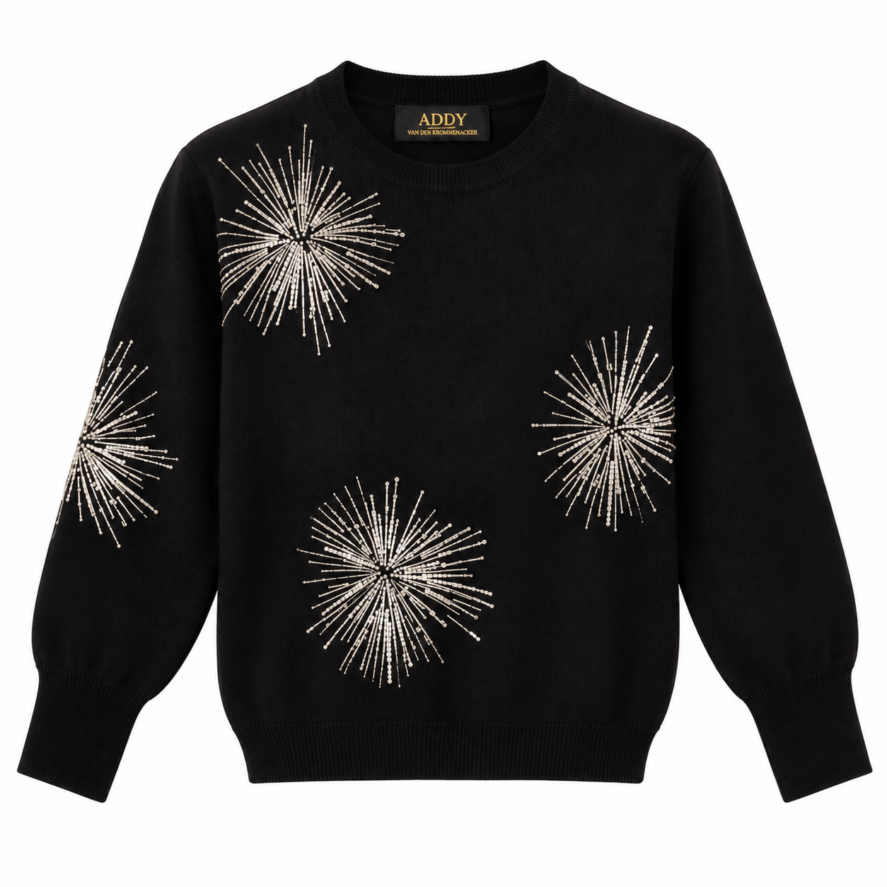 Pullover with beaded stones