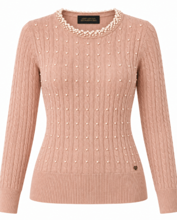 Pullover with pearls