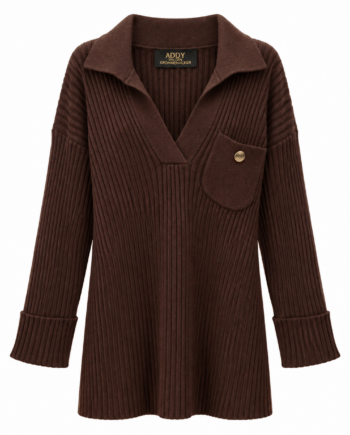 Pullover Ribbed brown