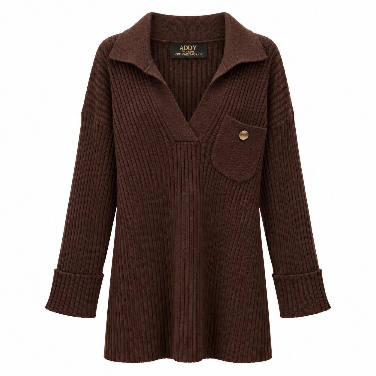 Pullover Ribbed brown