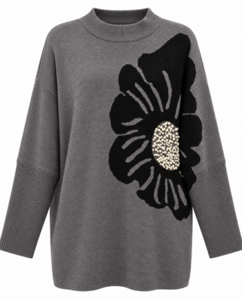 Pullover big sign grey