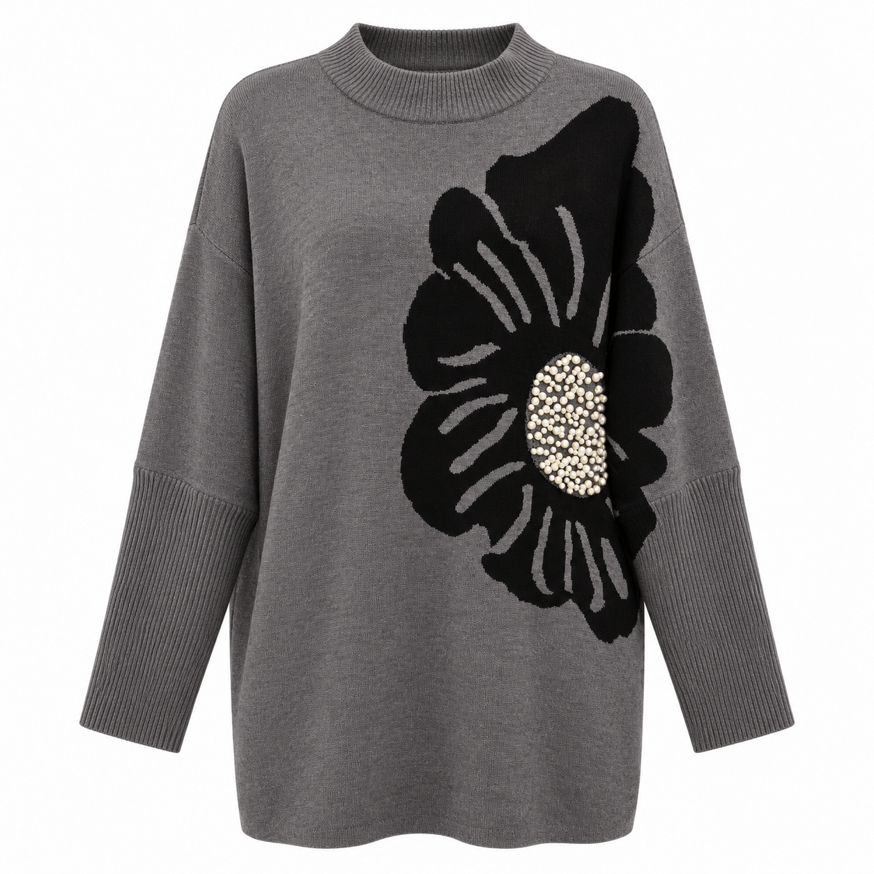 Pullover big sign grey