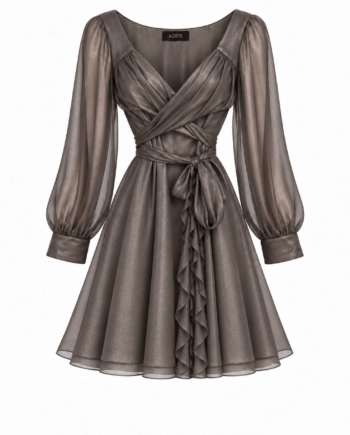 Metalic chiffon dress size S/M