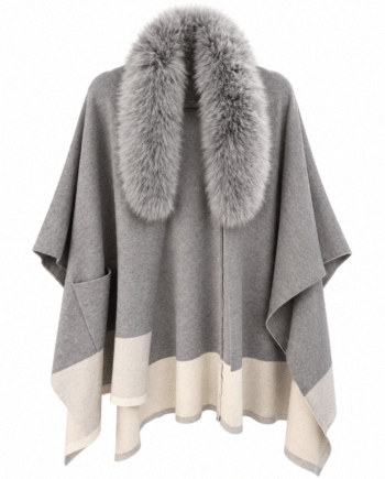 Coat poncho grey