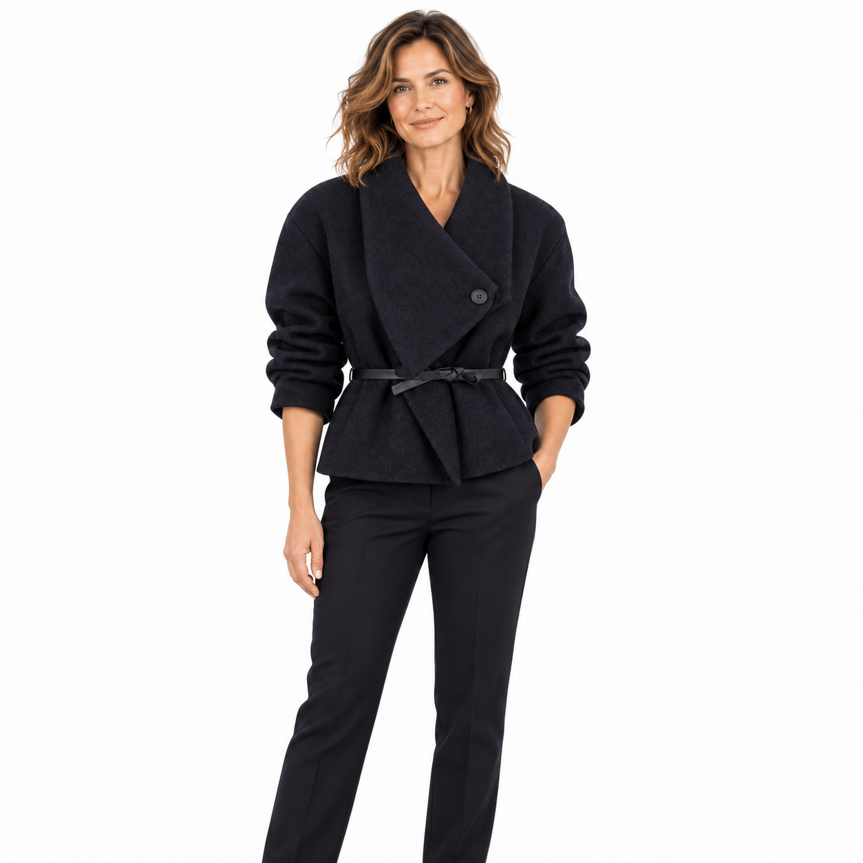 Wrapcardigan with small belt