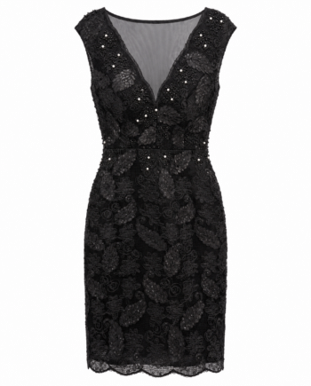 Lace beaded short dress